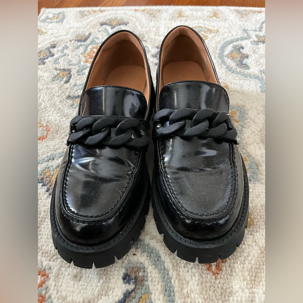 Faux leather loafer